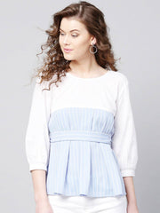 Contrast Shawl Collar